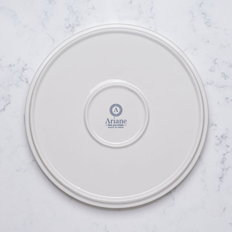 Paros Shell Sand Short Rim Stackable Porcelain Plate 21 cm – Set of 4 | Fine Porcelain Dinner Plate