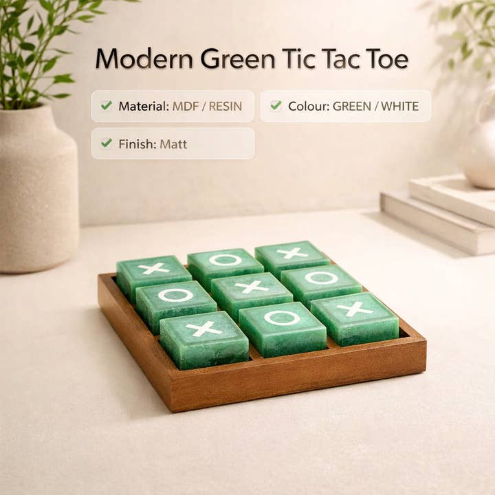 Modern Resin Tic Tac Toe Game Set. | Luxury Home Décor Accent |