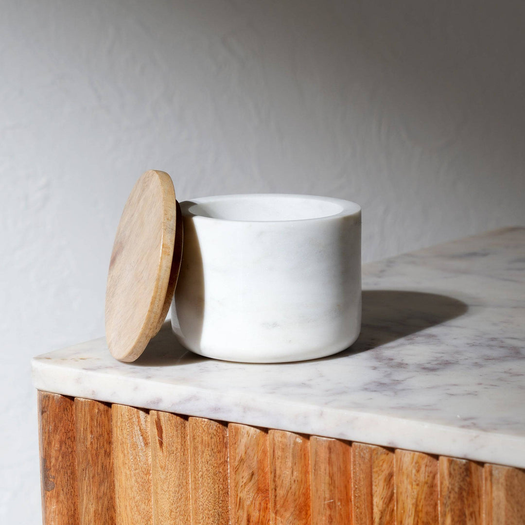 Salta Marble Canister White-S