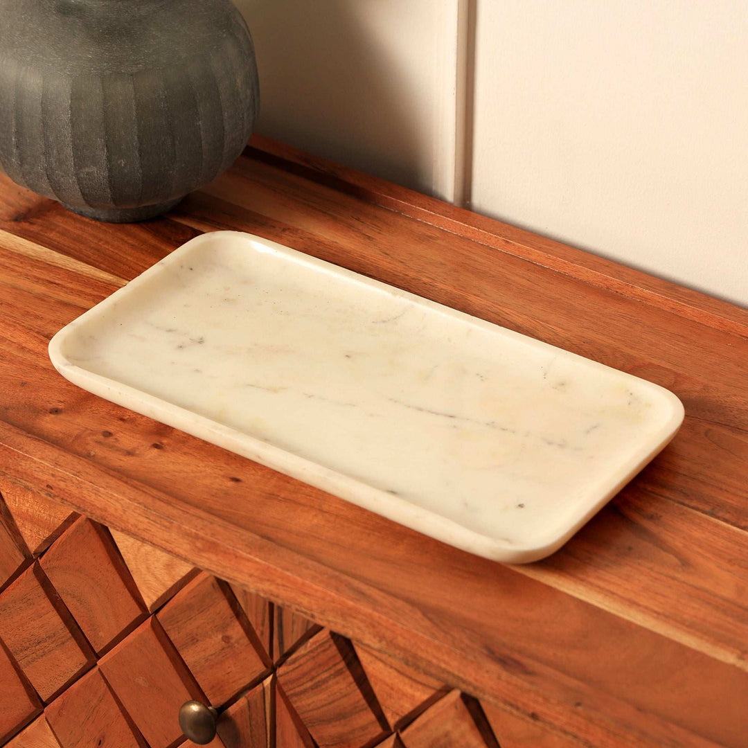 Luxury White Marble Serving Tray