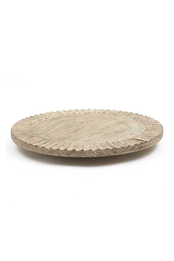 Classic Wooden Lazy Susan – Elegant Rotating Serving Tray - 21321-58BS