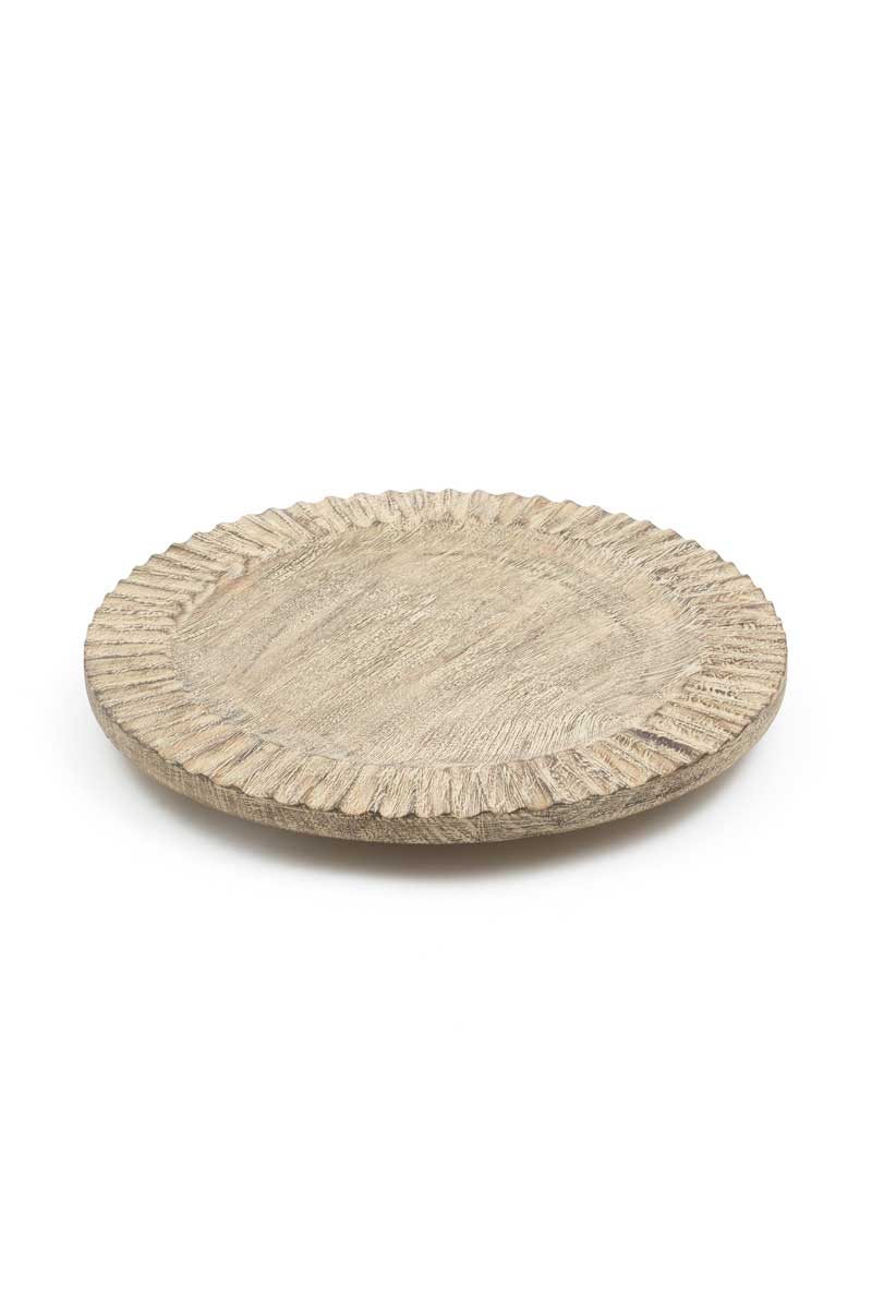 Classic Wooden Lazy Susan – Elegant Rotating Serving Tray - 21321-58BS