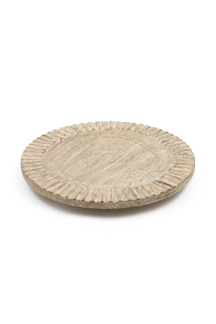 Classic Wooden Lazy Susan – Elegant Rotating Serving Tray - 21321-58BS