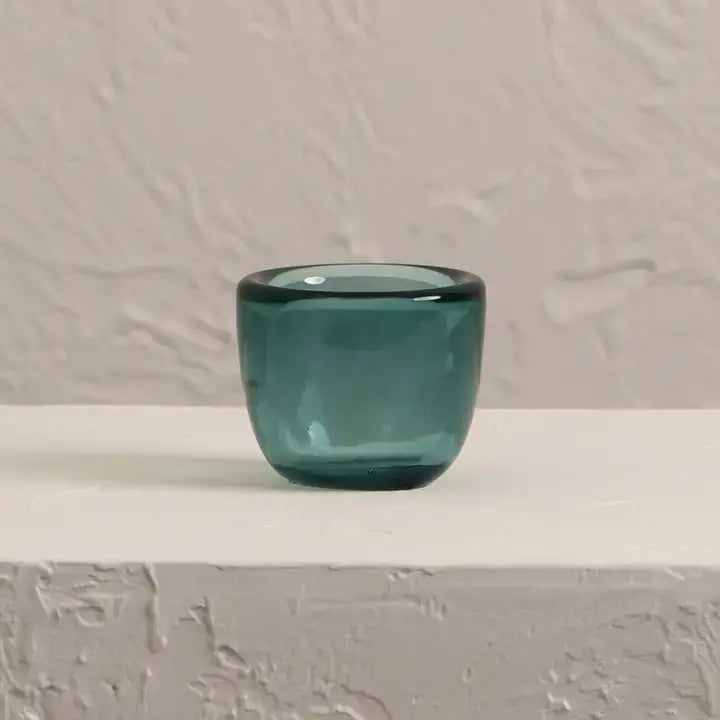 Glass Tea Light Holder – Handmade with Recycled Glass, Eco-Friendly & Elegant Set of 3