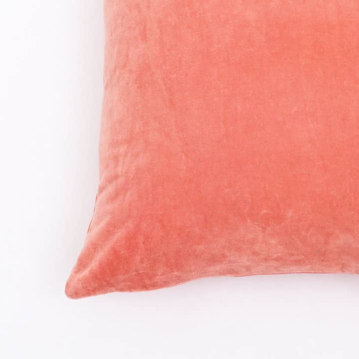 Velvet Cotton Cushion- Dusty Rose Solid- 45x45 cm