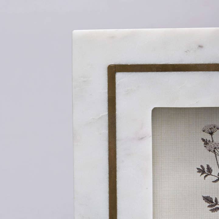 Rivendell Marble Picture Frame 4x4 Inch – Handcrafted Natural Stone Square Photo Frame – Elegant Desk & Tabletop Decor