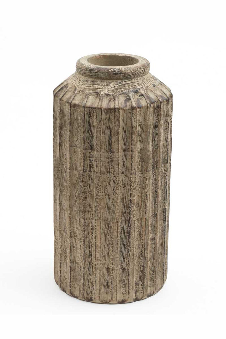 Sophisticated Wooden Vase – Timeless Elegance for Your Décor - 2808-34SO