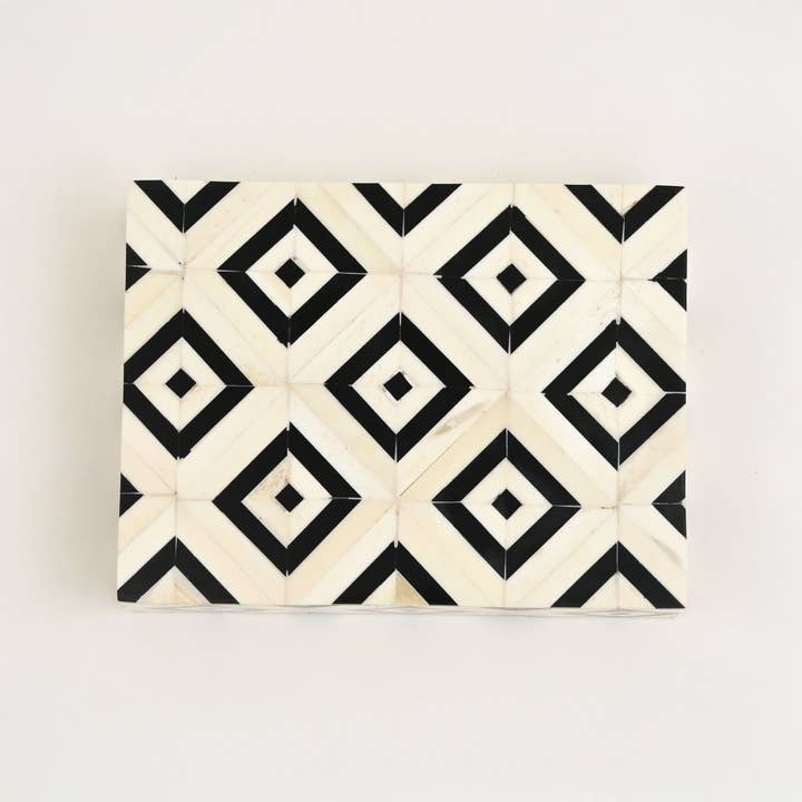 Geometric Bone Inlay Card Box