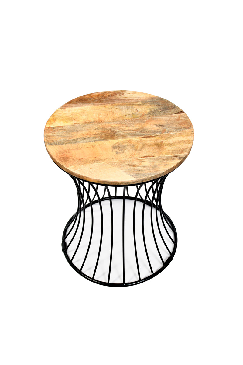 Iron Wired Drum Stool – Industrial Chic with Modern Appeal