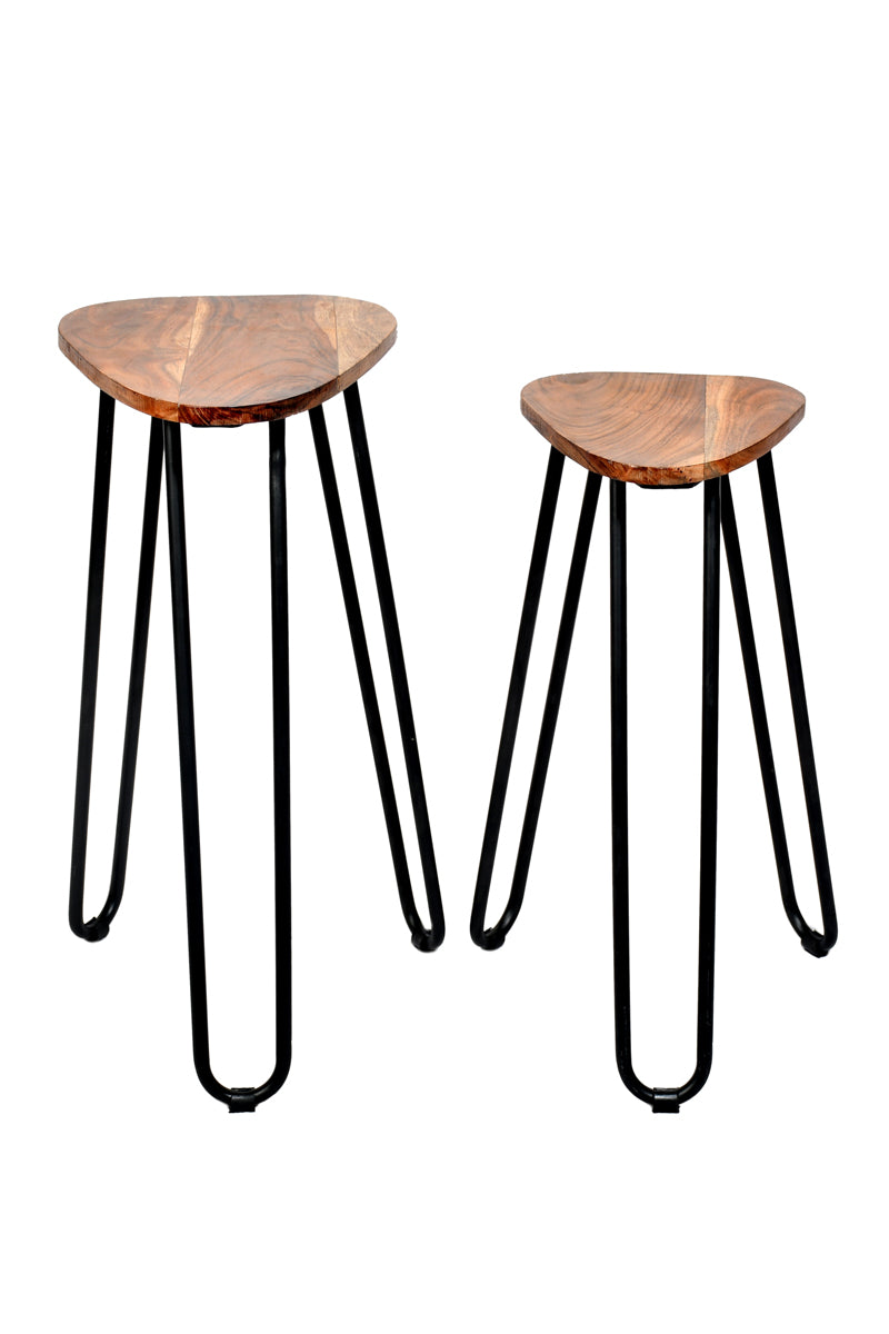 Set of 2 Iron Tables – Modern and Versatile Accent Tables