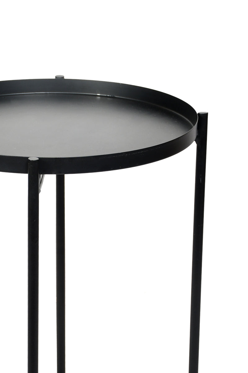 Metal Table with Round Top – Sleek and Modern Accent Piece
