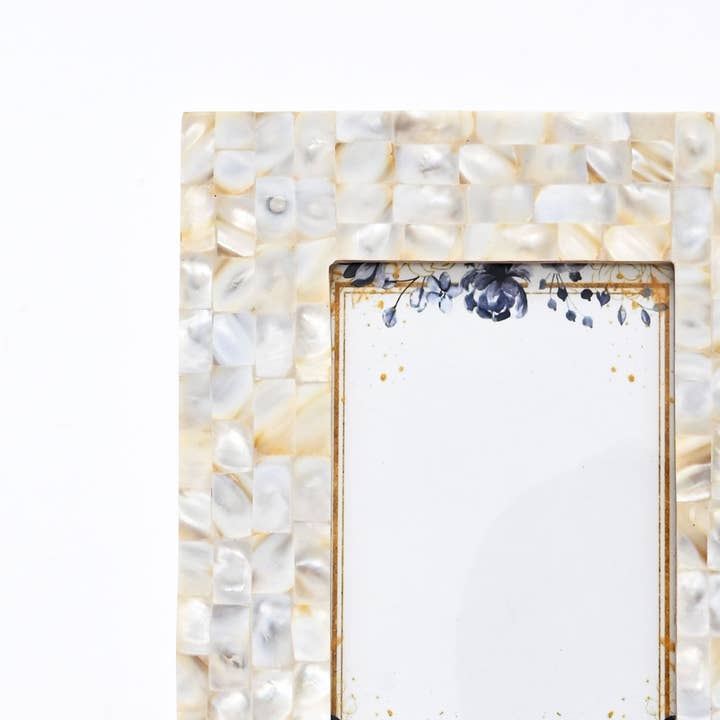 Handcrafted Mother of Pearl Style Photo Frame | Multicolor