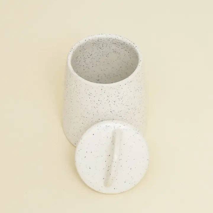 Ceramic Canister – Pure White Handmade Storage Jar