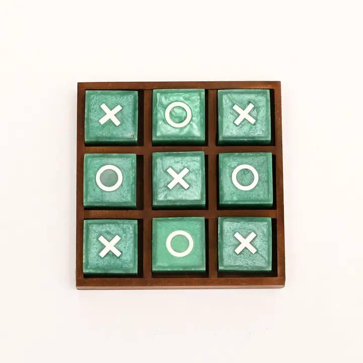 Modern Resin Tic Tac Toe Game Set. | Luxury Home Décor Accent |