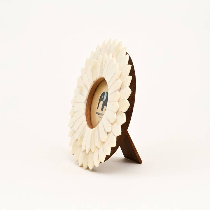 Sunflower Bone Inlay Photo Frame – 3x3 inches