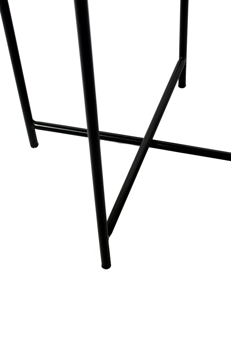 Metal Table with Round Top – Sleek and Modern Accent Piece