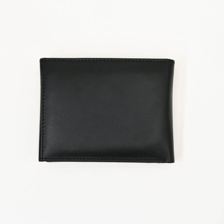 Men’s Leather Wallet 3S Napblk – Premium Black Napa Leather Slim Wallet with Coin Pocket & 6 Card Slots | Luxury Handcrafted Gents Wallet