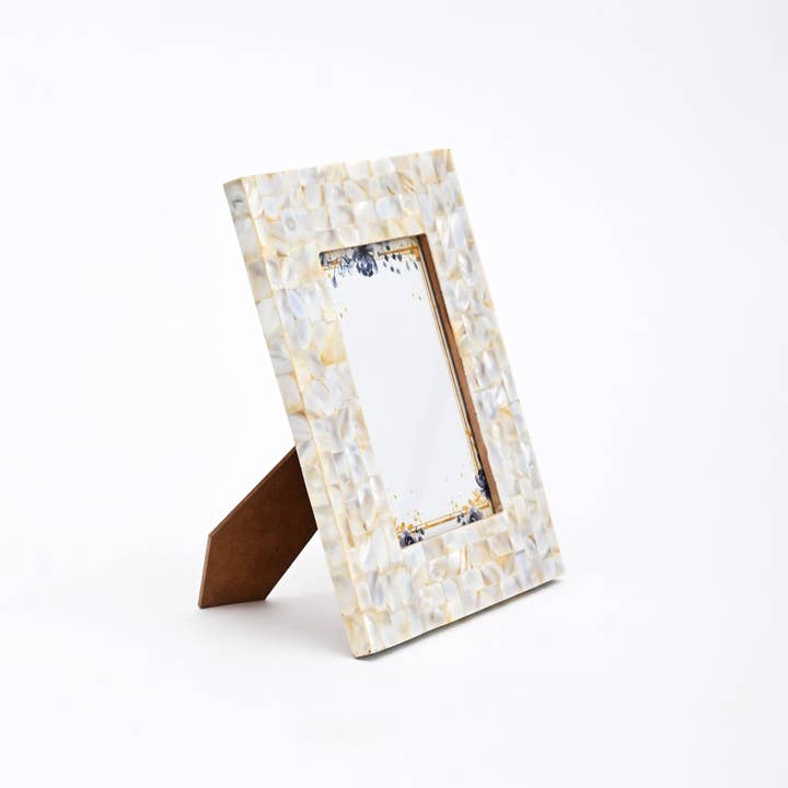Handcrafted Mother of Pearl Style Photo Frame | Multicolor