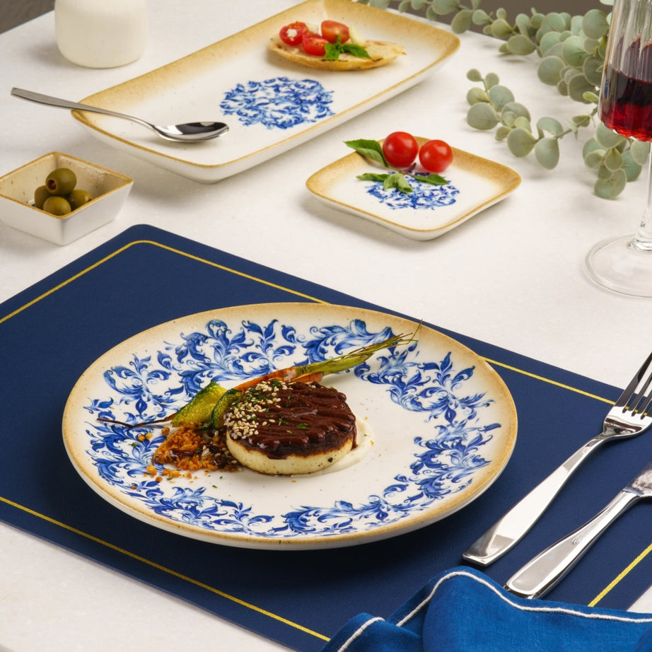 Cruise Amalfi Round Rimless Porcelain Plate 27cm – Set of 6 | Professional Hospitality Dinner Plate
