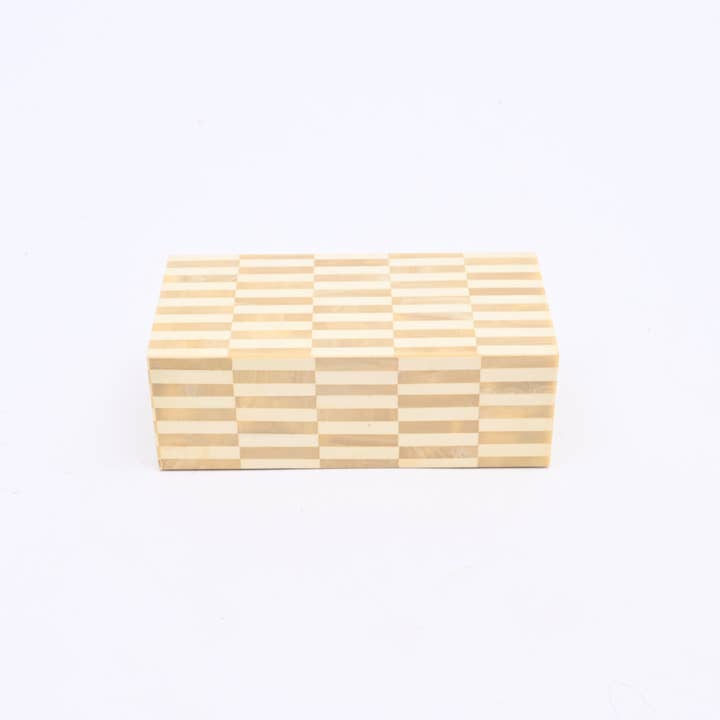Alicia 3-Pc Ivory Resin MDF Jewellery & Keepsake Storage Box Set – Elegant Trinket Organizer for Dresser, Desk