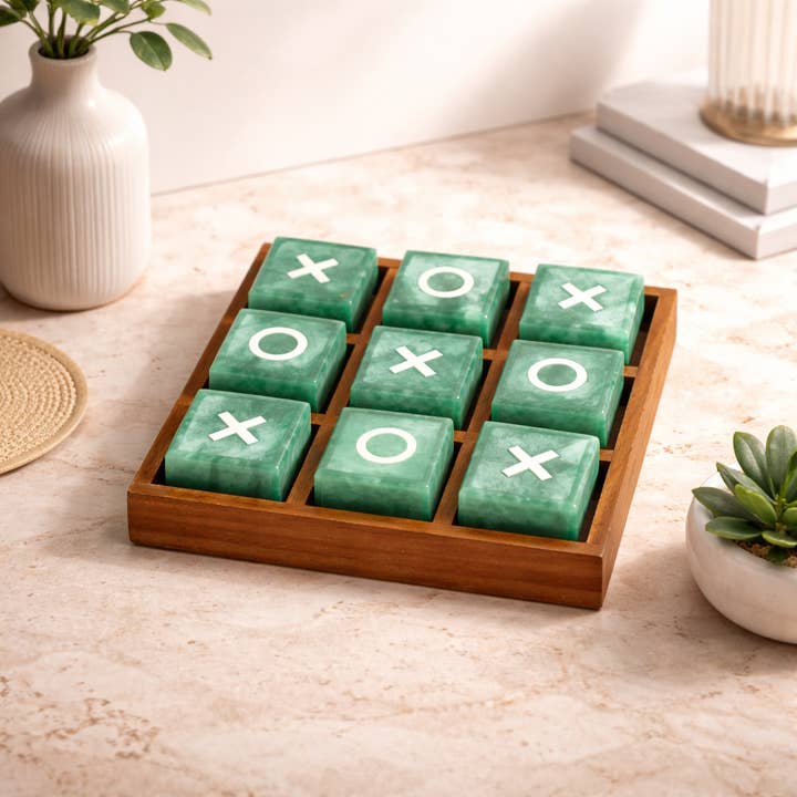 Modern Resin Tic Tac Toe Game Set. | Luxury Home Décor Accent |
