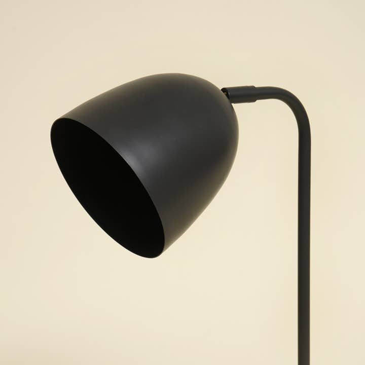 Modern Marble Study Table Lamp Black Steel Desk Light