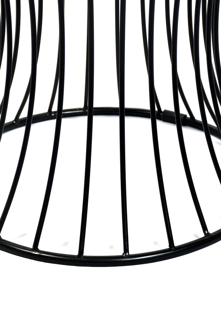 Iron Wired Drum Stool – Industrial Chic with Modern Appeal