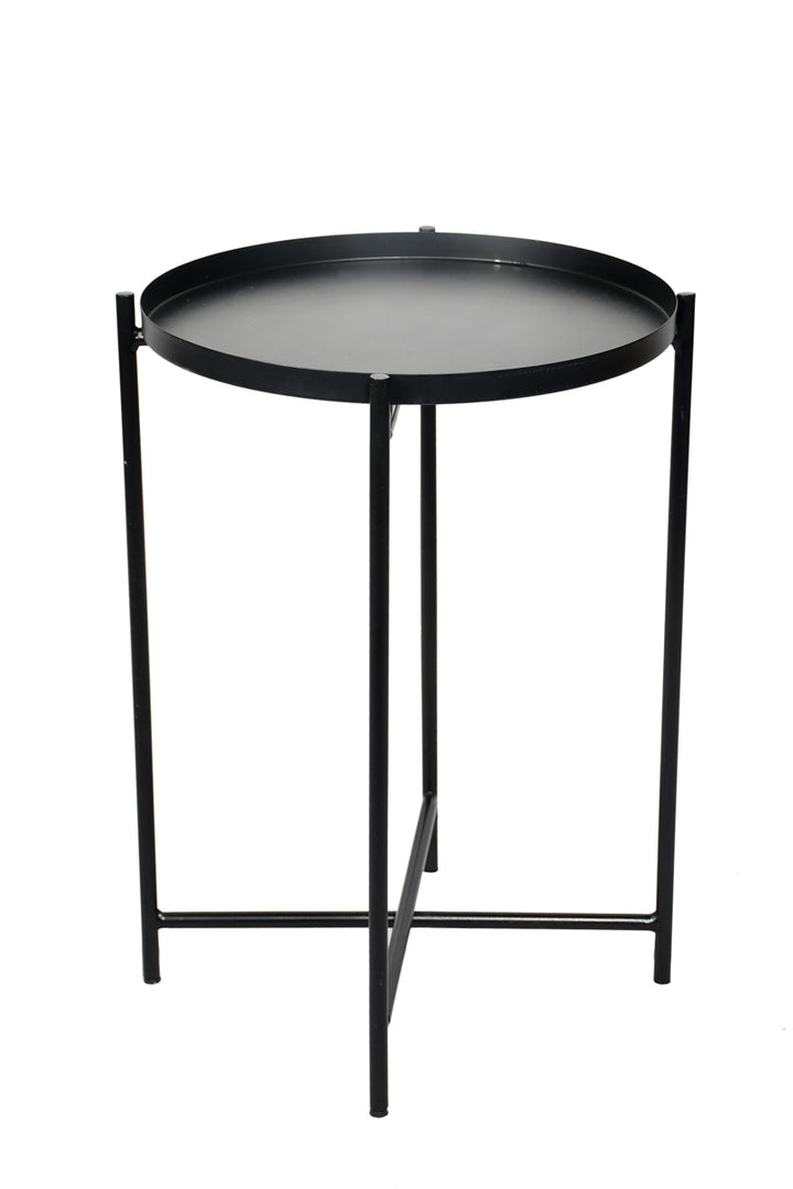 Metal Table with Round Top – Sleek and Modern Accent Piece
