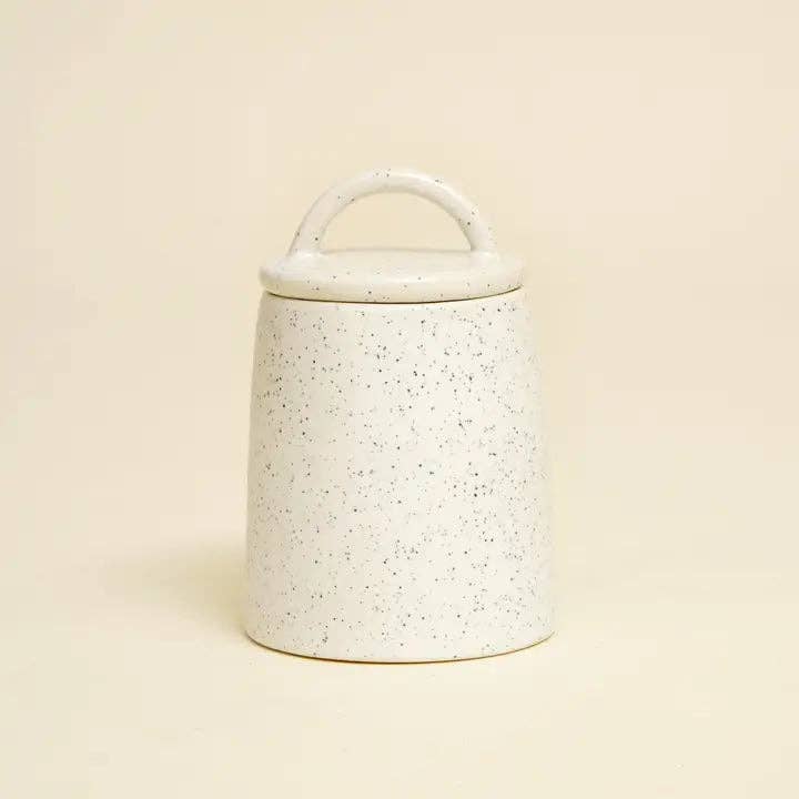 Ceramic Canister – Pure White Handmade Storage Jar