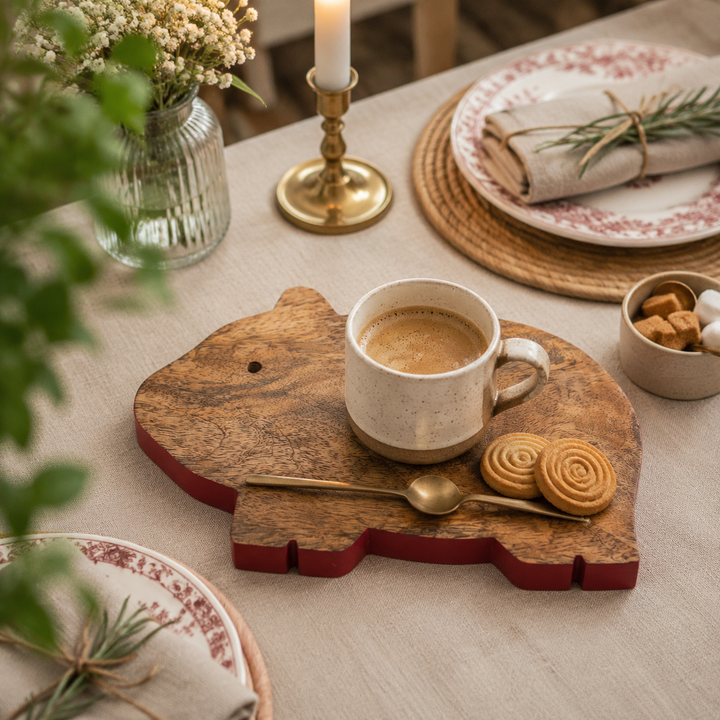 Guinea Pig Mango Wood Serving Board with Colour Edge