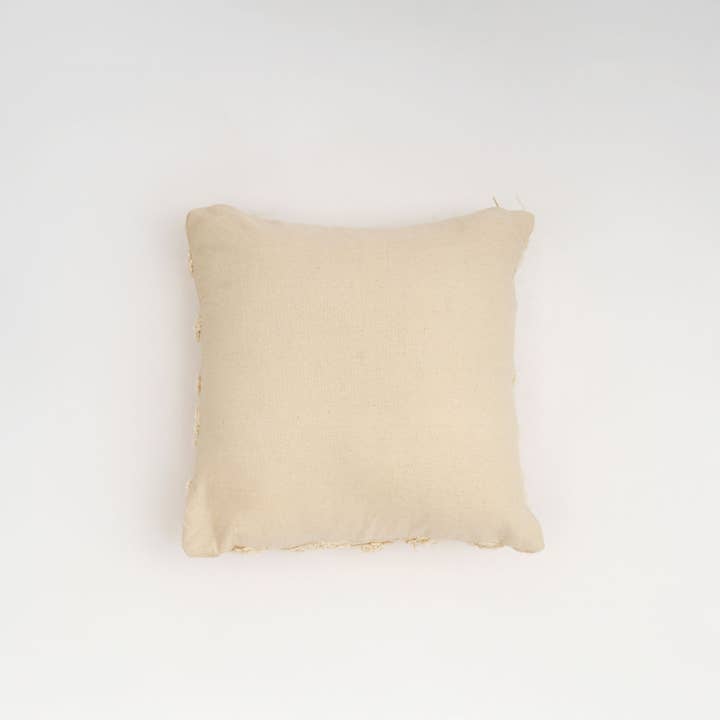 DiamondNest Tufted Cotton Cushion – Natural 40 × 40 cm
