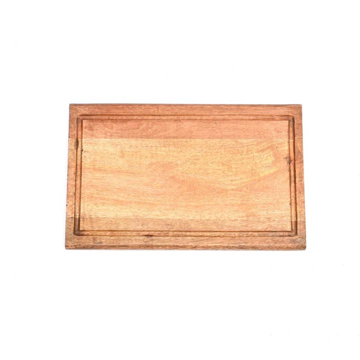 Premium Wooden Cutting Board with Juice Groove | Durable Food-Safe Chopping, Serving & Charcuterie Platter for Kitchen