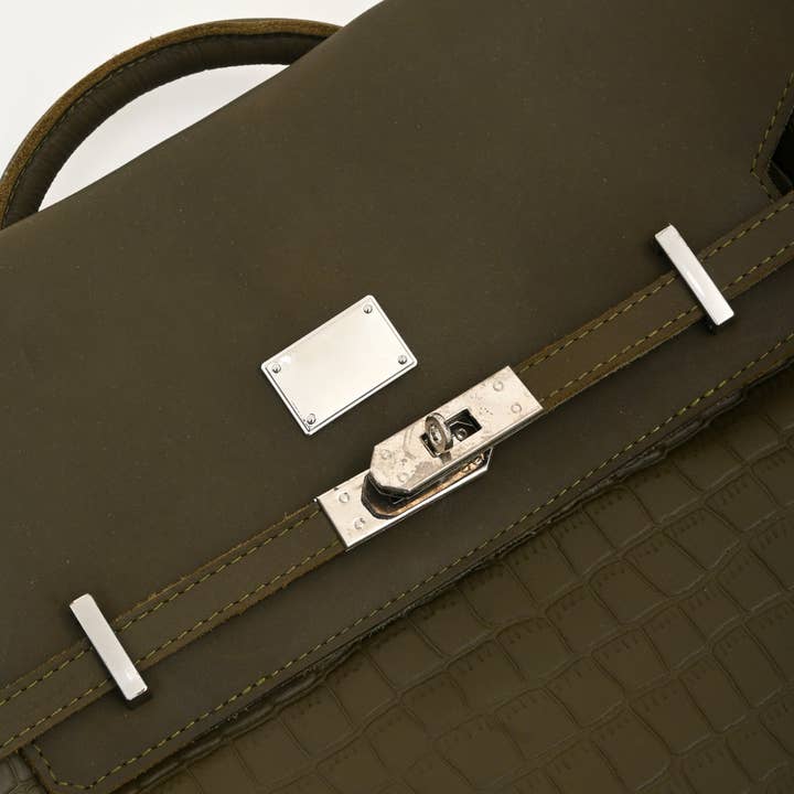 Leather Backpack Crogrn