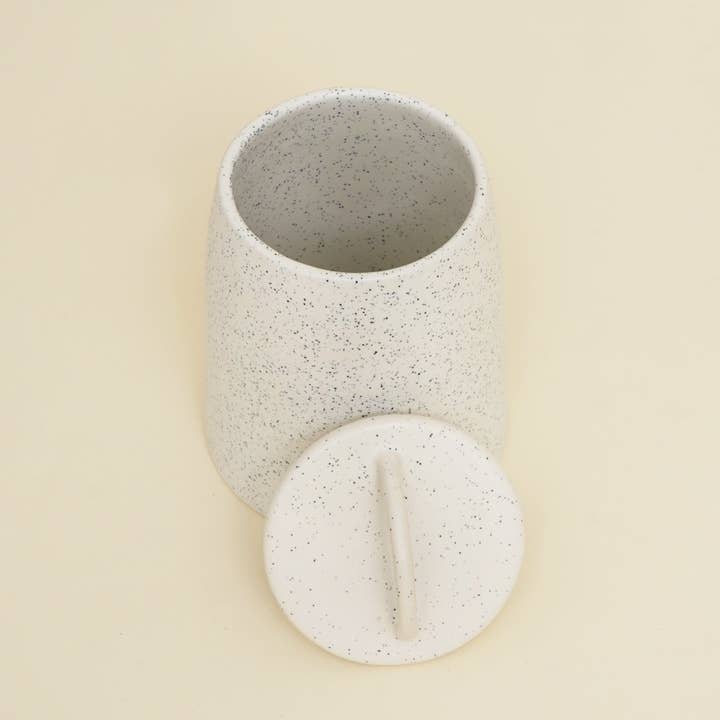 Ceramic Canister – Pure White Handmade Storage Jar