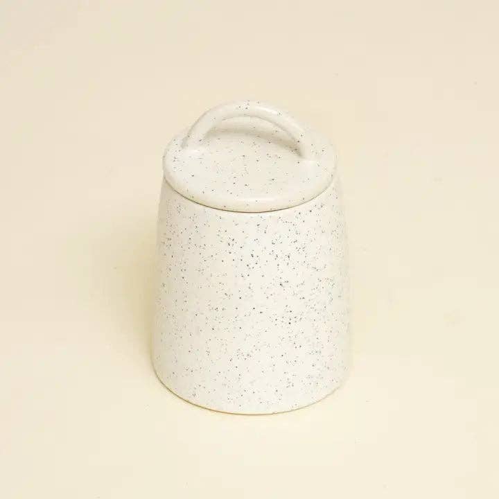 Ceramic Canister – Pure White Handmade Storage Jar