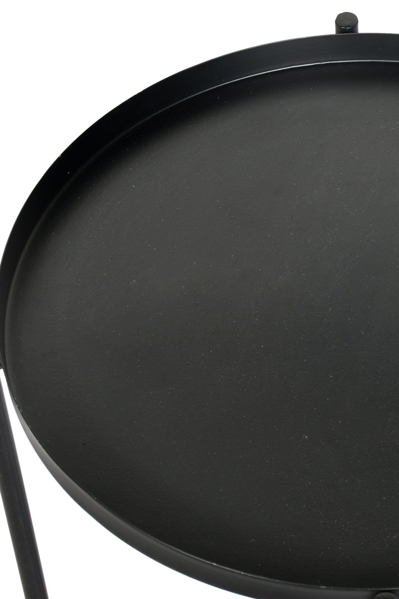 Metal Table with Round Top – Sleek and Modern Accent Piece
