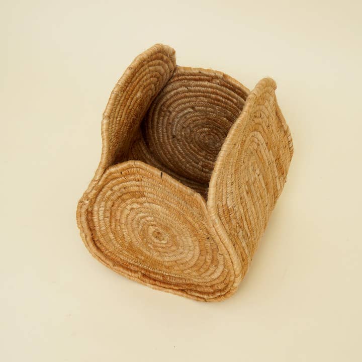 Handmade Jute Storage Basket – Natural Light Brown Organizer