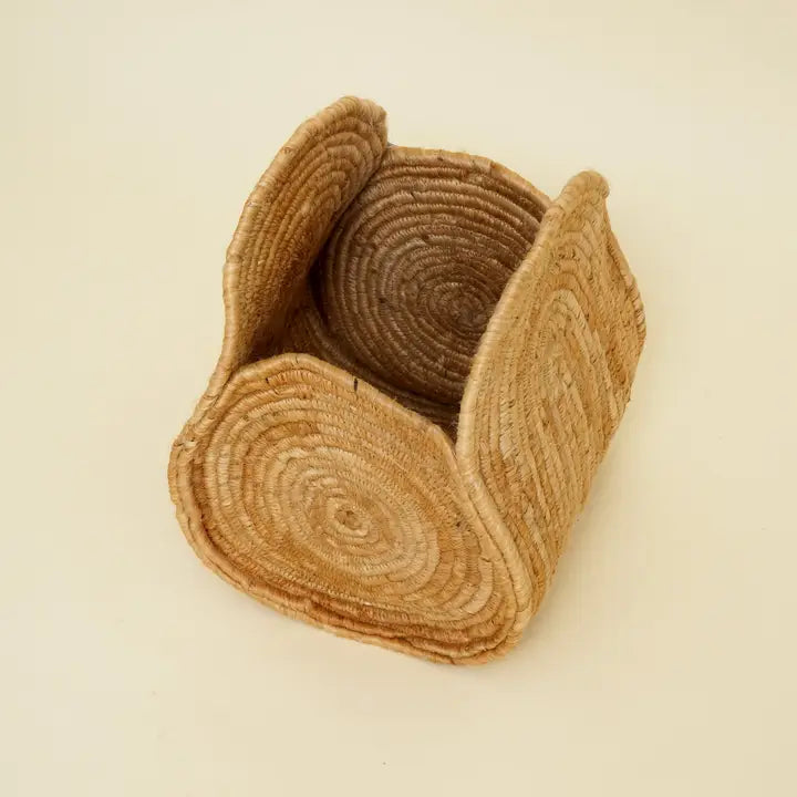 Handmade Jute Storage Basket – Natural Light Brown Organizer