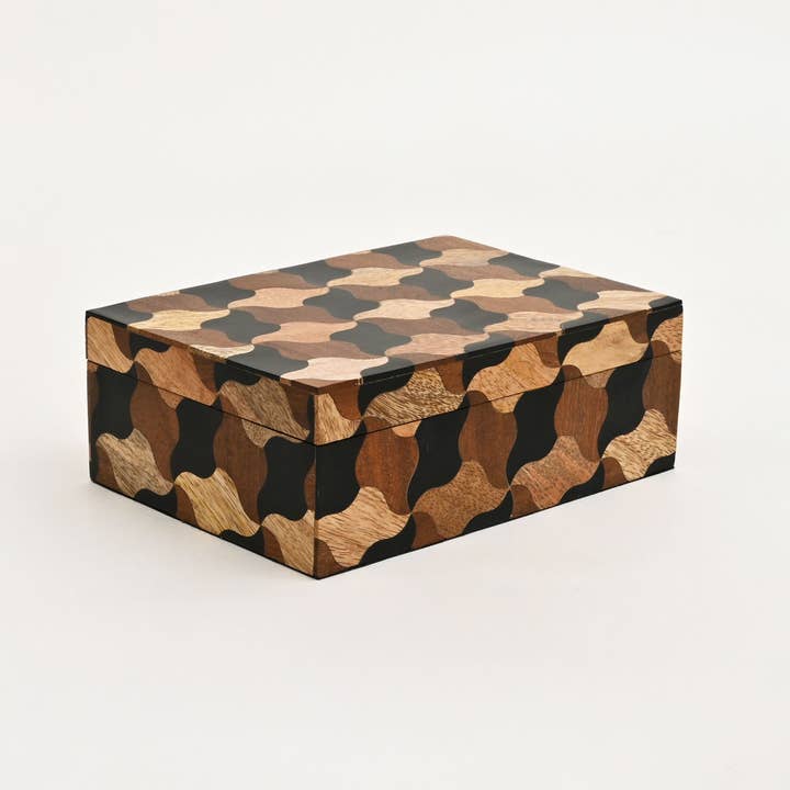Mosaic Wooden Box – Set of 3