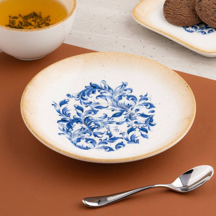 Cruise Amalfi Porcelain Saucer 15cm | Mediterranean Coffee & Tea Saucer | Professional Hospitality Tableware | Set of 12