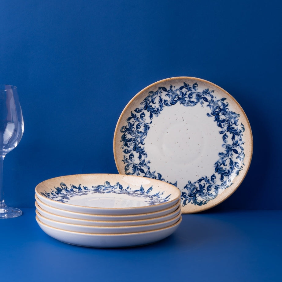 Cruise Amalfi Flat Porcelain Plate with Foot 27cm – Set of 6 | Professional Hospitality Serving Plate