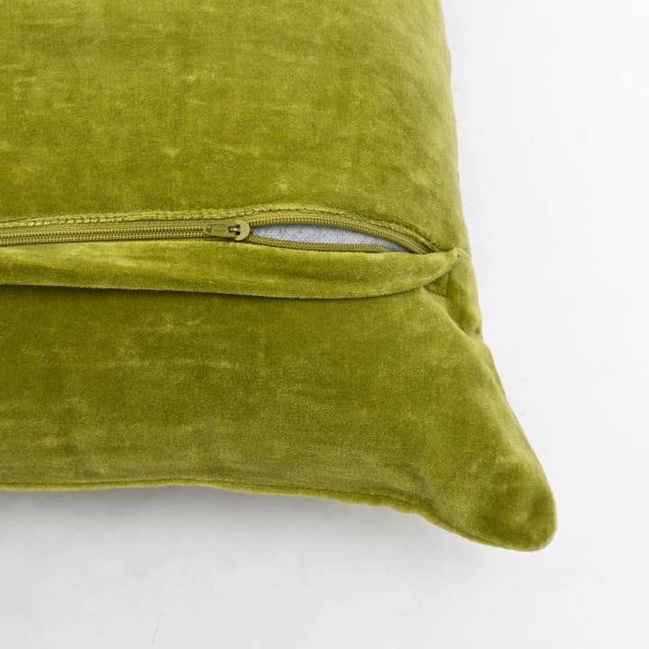 Velvet Cotton Cushion- Sia Green- 45x45 cm