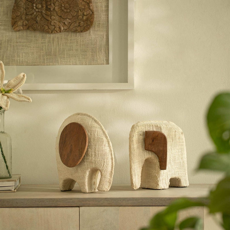 Anarva Handcrafted Ecomix Elephant Figurine