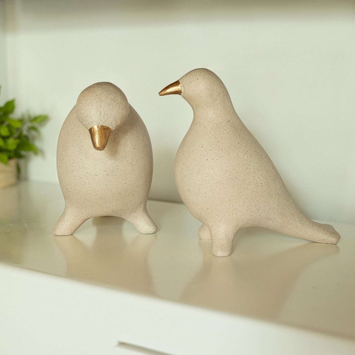 Handcrafted Ecomix Dove Sculpture | Sustainable Mindful Home Decor | Eggshell Finish | Peace & Contemplation