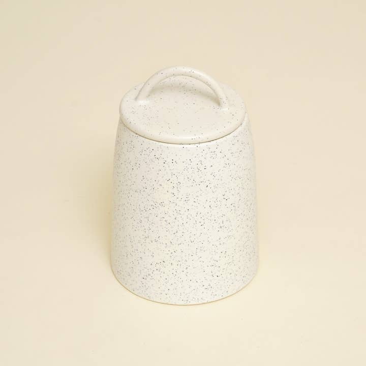 Ceramic Canister – Pure White Handmade Storage Jar