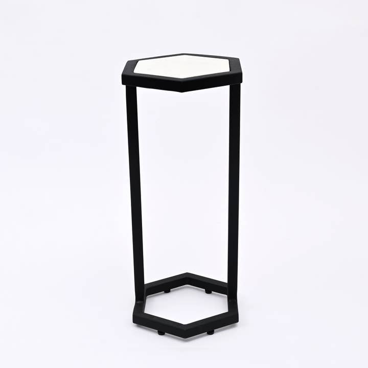 Hexaognal Marble Table  Small Set of 2