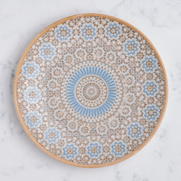 Cruise Tangier Round Rimless Porcelain Plate 27cm – Set of 6 | Moroccan Pattern Dinner Plate | Professional Hospitality Tableware