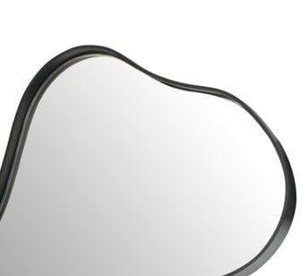 Freeform Wave Black Wall Mirror Modern Decorative Décor
