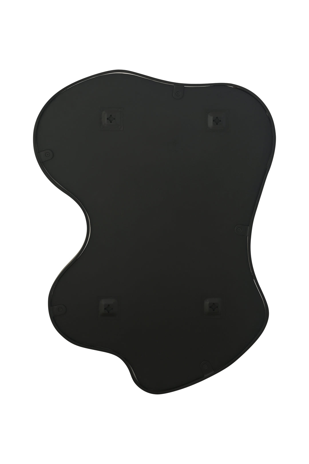 Freeform Wave Black Wall Mirror Modern Decorative Décor