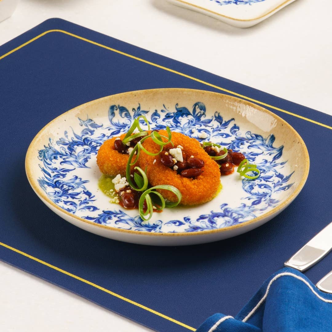 Cruise Amalfi Flat Porcelain Plate with Foot 27cm – Set of 6 | Professional Hospitality Serving Plate